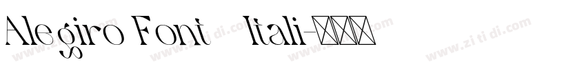Alegiro Font   Itali字体转换